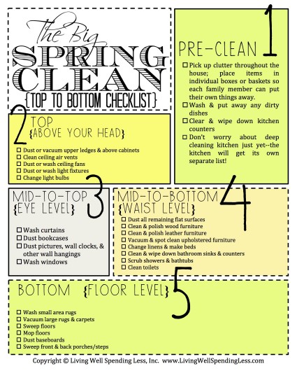 Want to do some spring cleaning but not sure where to start? These 5 spring cleaning checklists will help you find the best cleaning method for you! Each has a different method it follows to tackle tricky spring cleaning. You'll definitely find one you love!