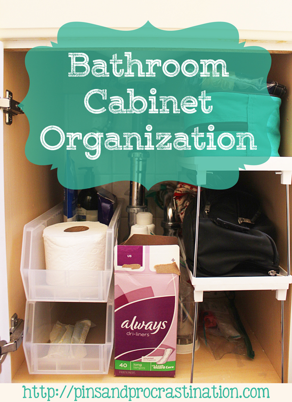 It's amazing how much the little organizational touches can make a difference. Our bathroom cabinet was a total disaster! With a few simple organizing supplies, it became functional again.