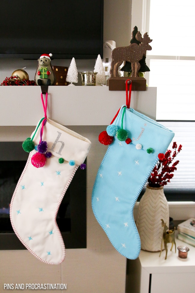 If you're looking for a fun easy way to make DIY personalized stockings, this tutorial is perfect! It's super adaptable, so you can really express your personal style. You can use any font or design you want to personalize your stockings, that way you can know exactly who each Christmas stocking belongs to. And if you have a lot of ideas, you can create them all. I absolutely love the results, and can't get enough of our super cute stockings! This is a really great Cricut project that will last you for years to come. 