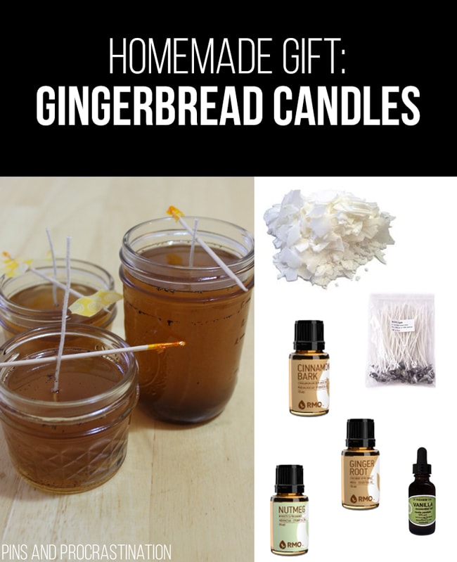 Picking out gifts can be so difficult. That's why I love homemade gifts- they're easy to customize and they feel so personal, and they save you money! So it's really a win-win. This list of homemade gift ideas is perfect! These homemade gingerbread candles are a perfect gift.