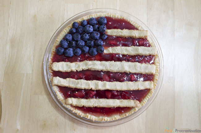 Gluten Free Strawberry American Flag Pie