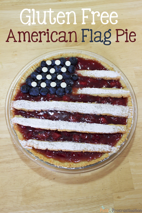 Gluten Free Strawberry American Flag Pie