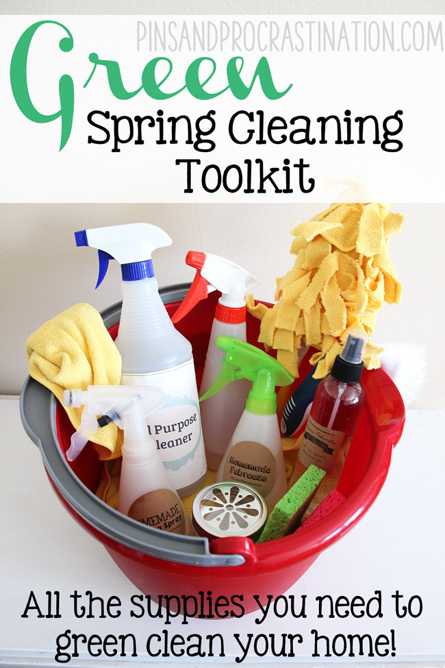 Green cleaning doesn't have to be difficult! If you want to use green cleaning this spring- this is the perfect toolkit for you. It goes over the best green cleaning supplies that you need on hand.