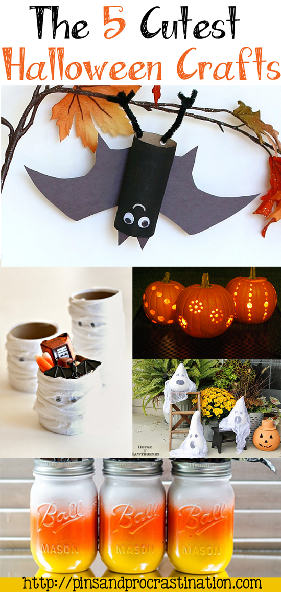 In my opinion- crafting should have its own holiday! But since it doesn't, I'll have to settle for holiday themed crafts. These halloween crafts are absolutely adorable and easy!