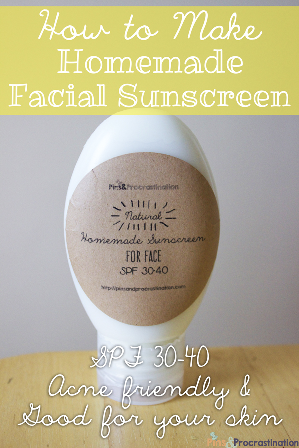 How to Make Homemade Facial Sunscreen (Acne Friendly and Good for your Skin)