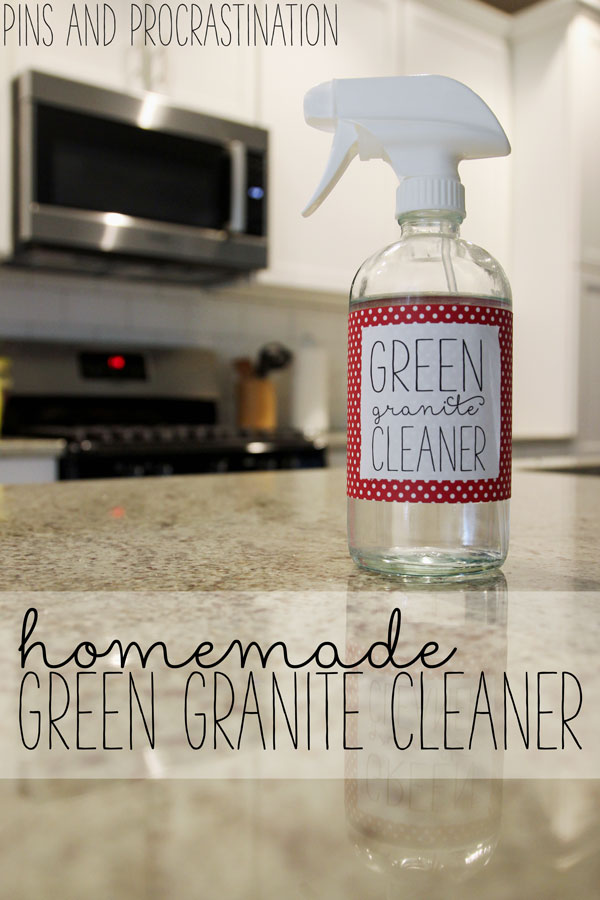 Green Homemade Granite Cleaner - Pins