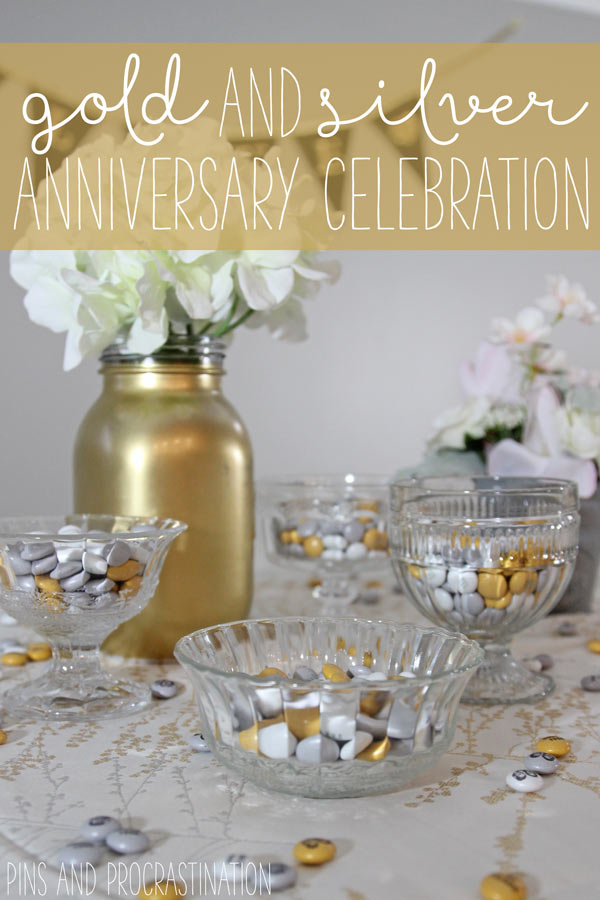 If you're celebrating an important anniversary this year- you'll want to check out these inspirational photos for anniversary party decoration. This gold and silver anniversary celebration has one special decoration- read to find out what!