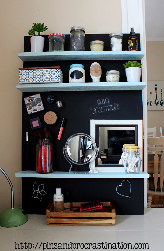 Turn Any Desk Into A Magnetic Chalkboard Vanity Pins And
