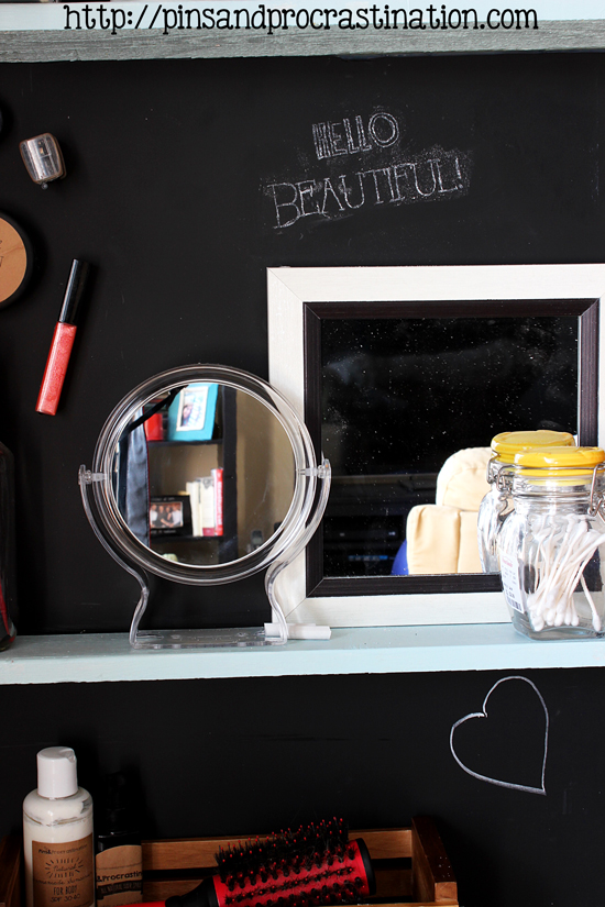 Turn Any Desk Into a Magnetic Chalkboard Vanity