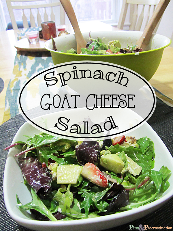 Spinach goat cheese salad
