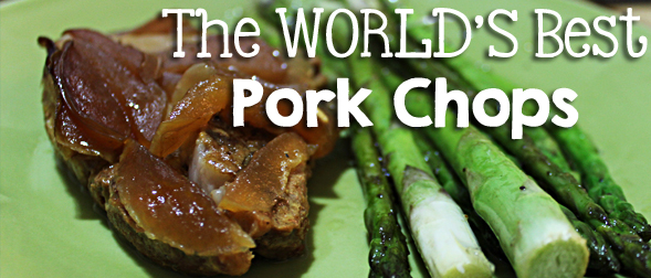 The World’s Best Pork Chops- you won't believe how easy these are to make! They are so delicious and tender and fall apart with the touch of a fork. Honestly the best pork chops I've ever had. Plus they are paleo and whole30 friendly and gluten free! These amazing paleo pork chops are the perfect easy dinner for you to make- they only take only five minutes of prep!